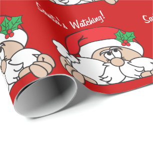 Santas som håller ögonen på dig jul presentpapper