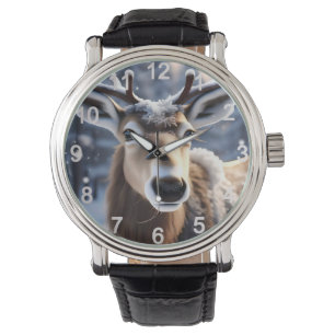 Santas Söt Close Reindeer. Armbandsur