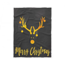 Santas söta renar faux guld på grått