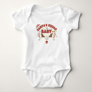 Santa's Squad – Baby 2025 Söt julbaby T Shirt