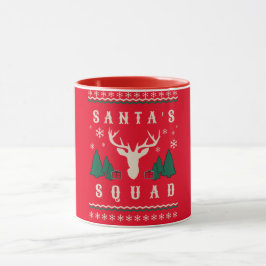Santa's Squad Ugly jul Sweater Mugg