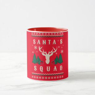 Santa's Squad Ugly jul Sweater Mugg