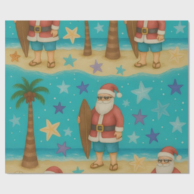 Santa's StarSurf Presentpapper (Platt)