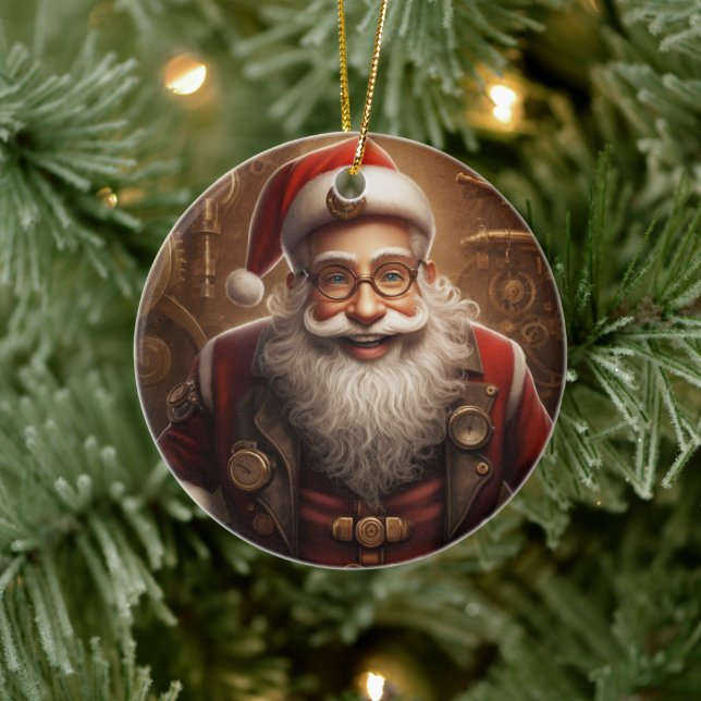 Santa's Steampunk jul Julgransprydnad Keramik (Träd)