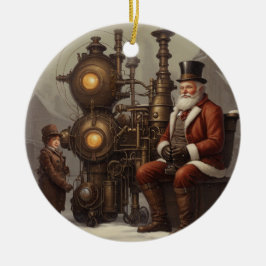 Santa's Steampunk jul Julgransprydnad Keramik