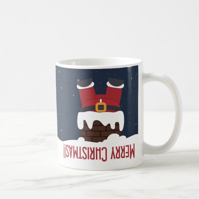 Santa's Stuck i Skorsten Kaffemugg (Höger)