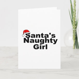 Santas stygg flicka helgkort