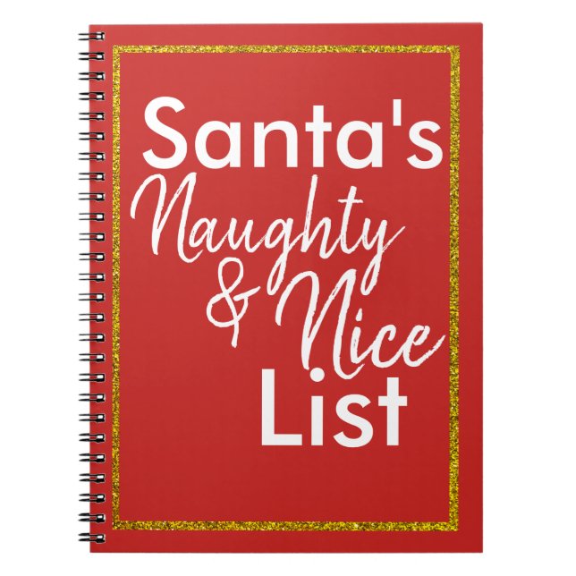 Santas stygga & trevliga journal anteckningsbok (Framsidan)
