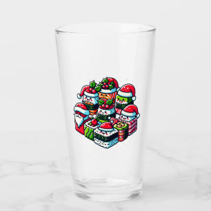 Santa's Sushi Delight Funny julkonst Glaskopp