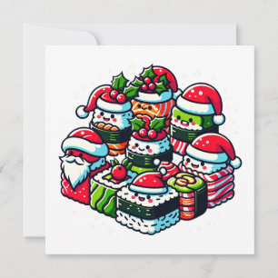 Santa's Sushi Delight - julkonst Inbjudningar