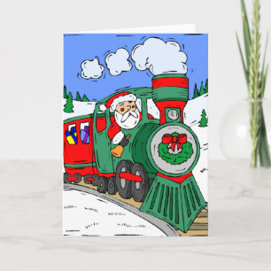 Santas tåg helgkort