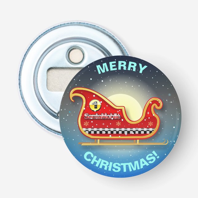 Santas tävlings- Sleigh Flasköppnare (Framsidan)