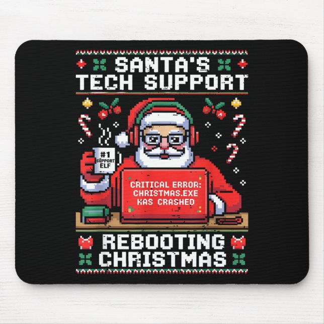 Santa's Tech Suprt Rebooting Christmas Ugly Santa  Musmatta (Framsidan)