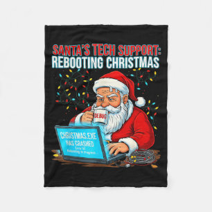 Santas tekniska support_ Omstart av julen Roligt _ Fleecefilt