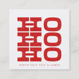 Santa's Telefonkort Ho Ho Ho (letterpress stil)