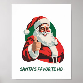 Santa's Thumbs-Up, Festive Roligt Wall Art Poster