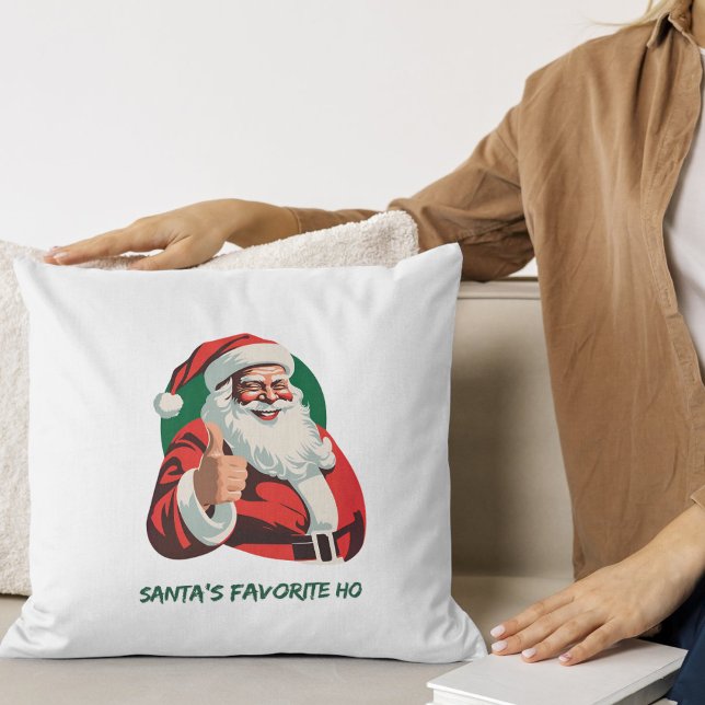 Santa's Thumbs-Up Helgdag, Festive Roligt Kudde (Skapare uppladdad)