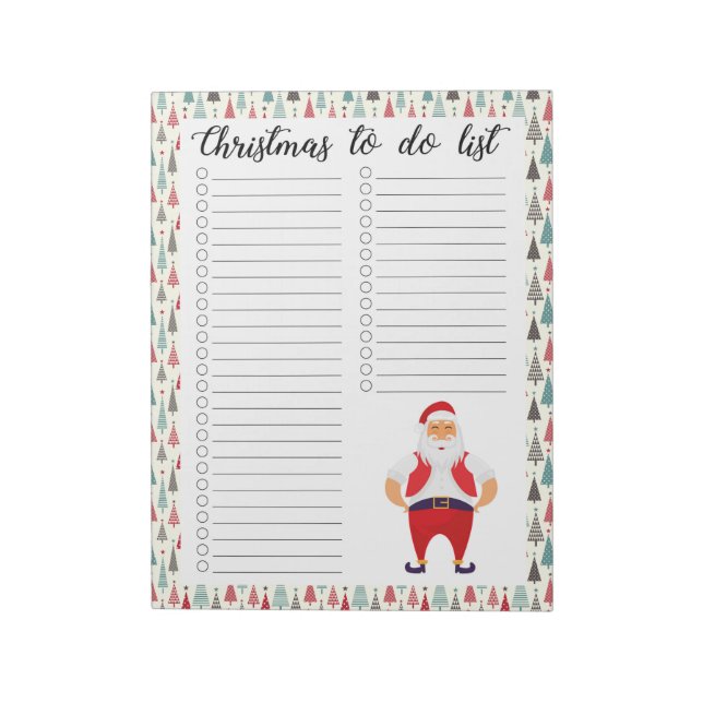 Santa's to Do List Anteckningsblock (Roterad)
