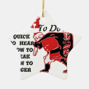 Santa's To-Do List Collection. Julgransprydnad Keramik