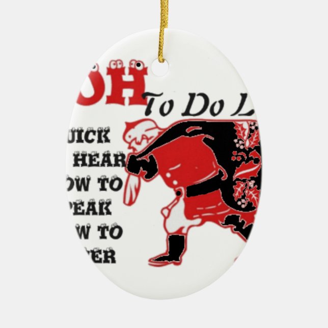 Santa's To-Do List Collection. Julgransprydnad Keramik (Framsidan)
