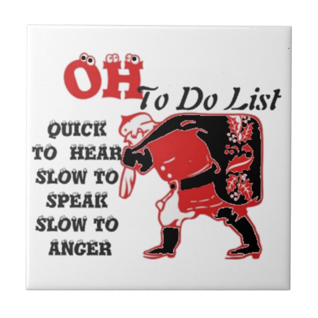 Santa's To-Do List Collection. Kakelplatta (Framsidan)