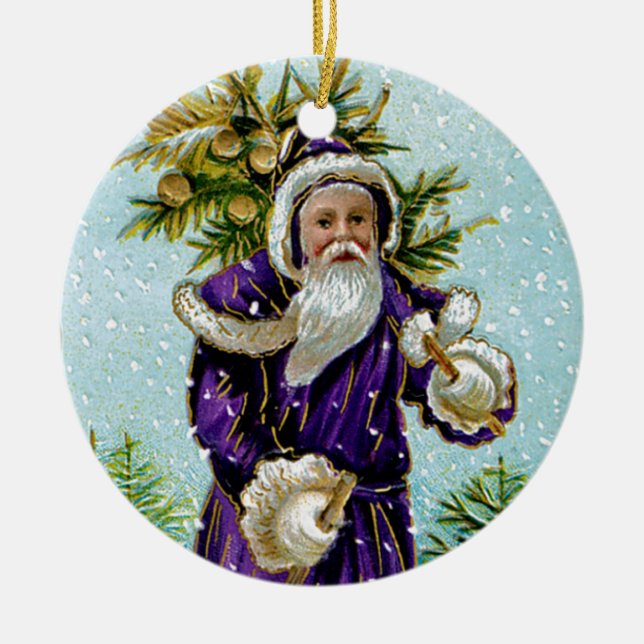 Santa's Träd Julgransprydnad Keramik (Framsidan)