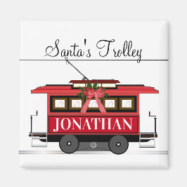 Santa's Trolley-julmagnet Magnet