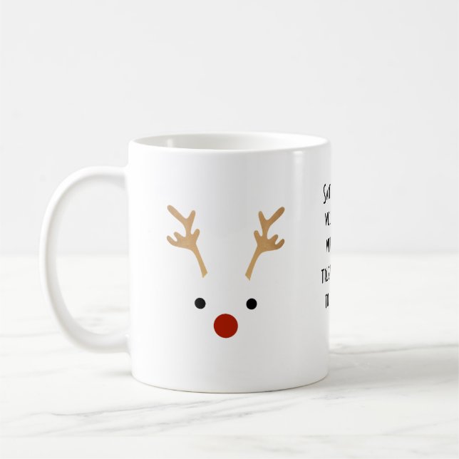 Santa's Trusty reindeer Minimum Kaffemugg (Vänster)