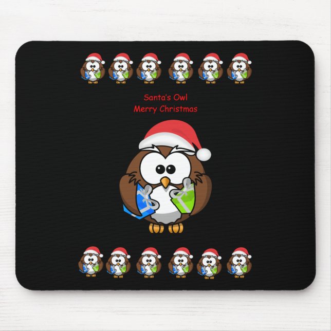 Santa's Uggla Mouse Pad Musmatta (Framsidan)