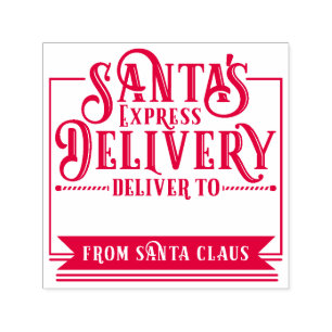 Santas uttryckliga leverans från Santa jul Självfärgande Stämpel