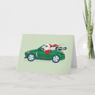 Santas värld turnerar cabriolet helgkort