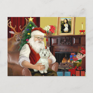 Santa's Väster Highland Terrier 8 - Santa Helg Vykort