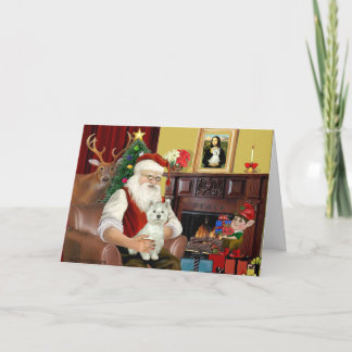 Santa's Väster Highland Terrier Helgkort