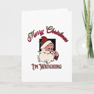 Santas Watching Anteckningskort