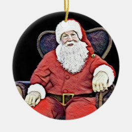 Santa's Watching Julgransprydnad Keramik