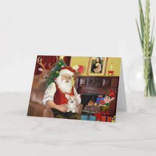 Santa's Welsh Corgi Puppy (Pemb) Helgkort