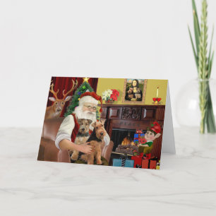 Santa's Welsh Terriers (TWO) Helgkort