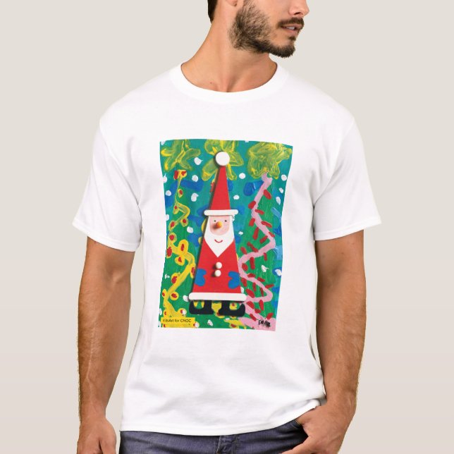 Santa's Winter Wonderland - Kids Art for CHOC T Shirt (Framsida)