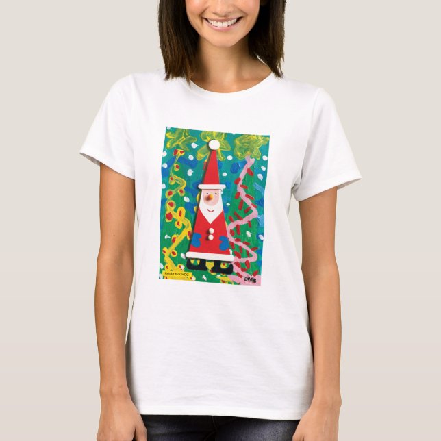 Santa's Winter Wonderland - Kids Art for CHOC T Shirt (Framsida)