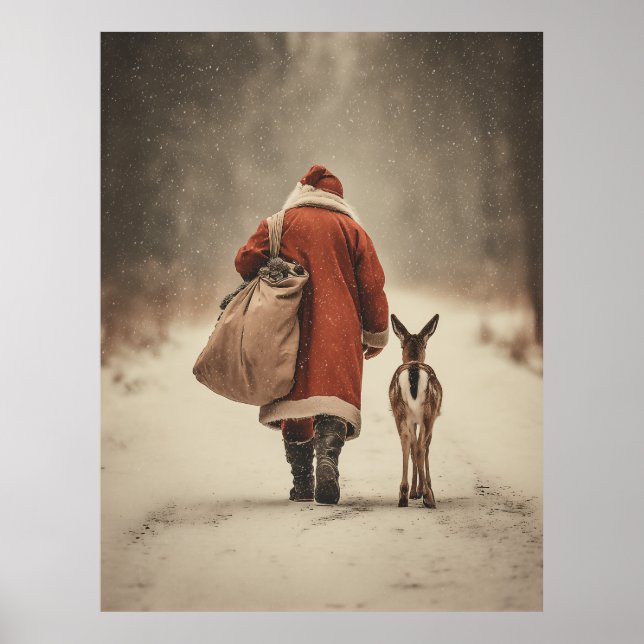 Santa's Winter Woodland Journey Poster (Framsidan)