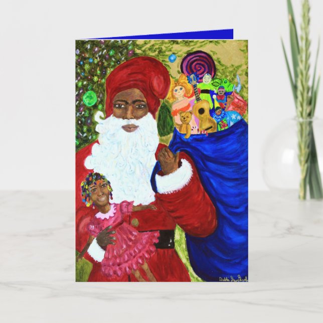 "Santa's Wish" av Debbie Davidsohn - Julafton Card Helgkort (Framsida)