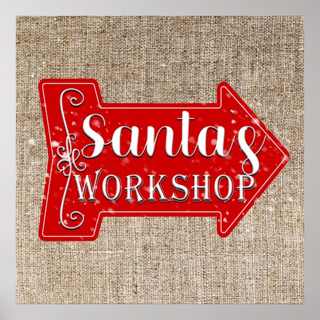 Santa's Workshop Arrow Rustic-Helgdag Poster (Framsidan)