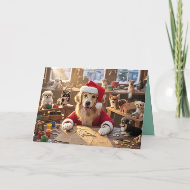 Santa's Workshop Christmas Card Kort (Framsida)