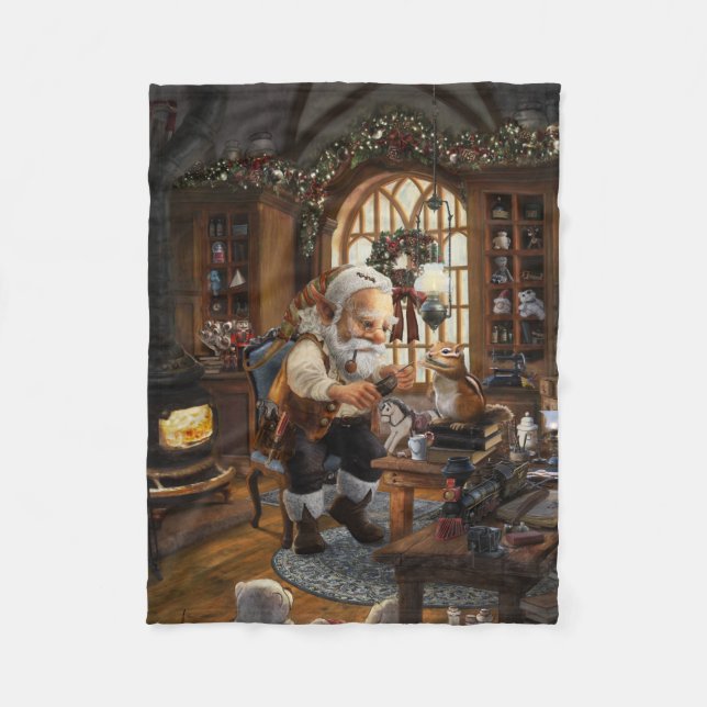 Santa's Workshop Fleecefilt (Framsidan)