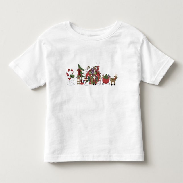 Santa's Workshop Kids' T-Shirt (Framsida)