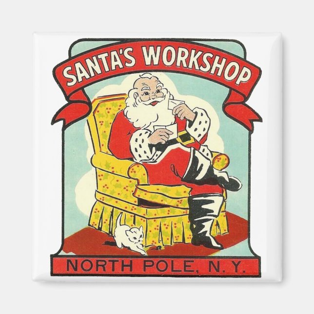 Santa's Workshop North Pole N.Y. Magnet (Framsidan)