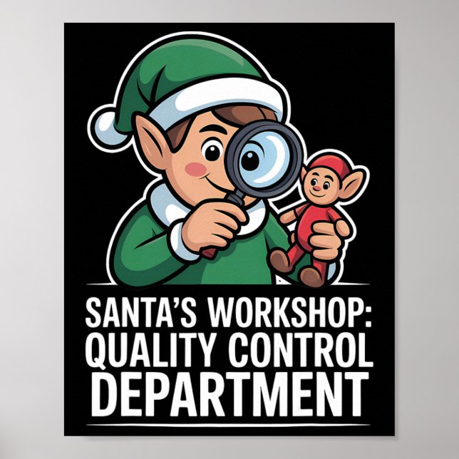 Santas Workshop Quality Control Julafton Poster (Framsidan)