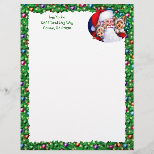 Santa's Yorkies vid jul (Framsida)