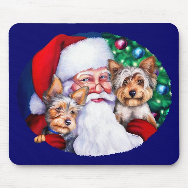 Santa's Yorkies vid jul Musmatta (Framsidan)