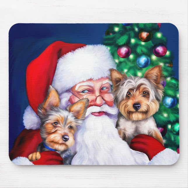 Santa's Yorkies vid jul Musmatta (Framsidan)